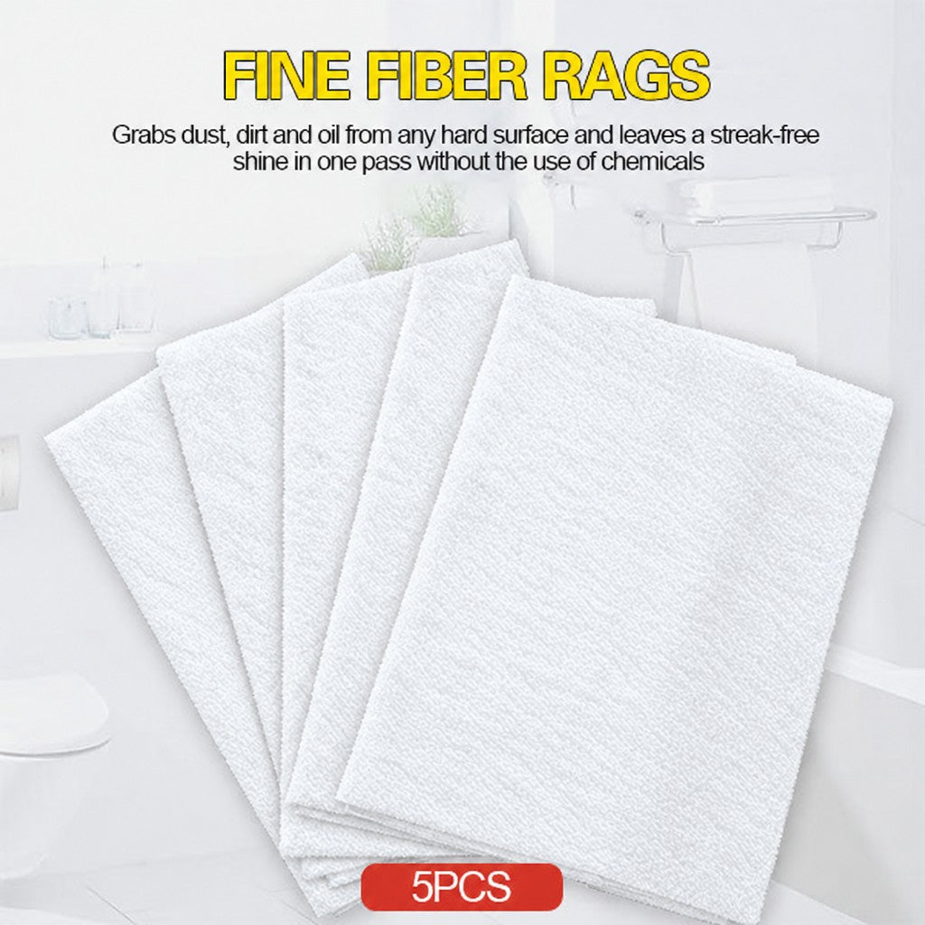 White XXL cloth 5-pack fine fiber rags