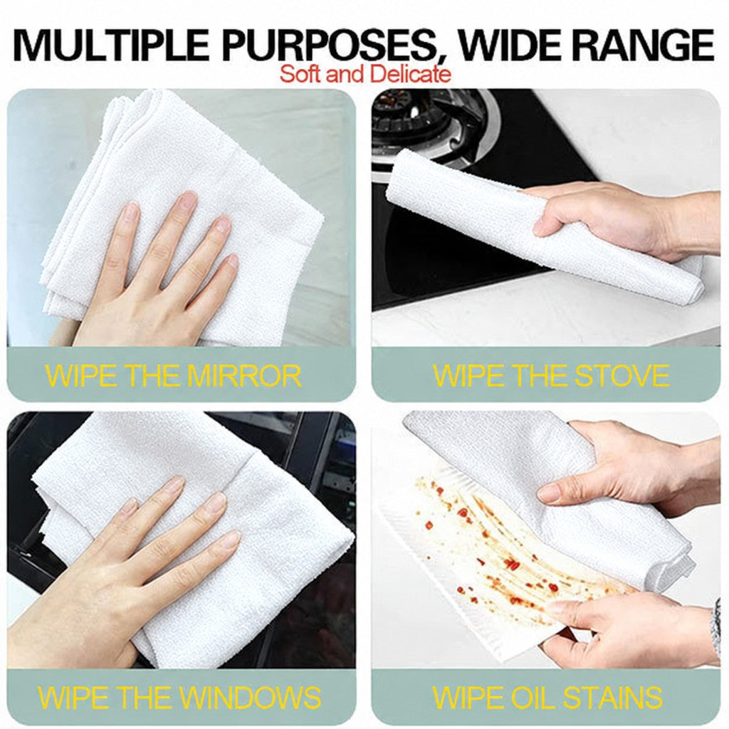 White XXL cloth multiple purposes: mirror, stove, windows, oil stains