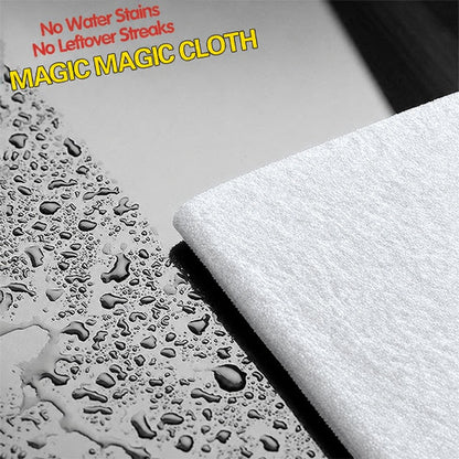White XXL cloth next to water drops, no water stains or streaks